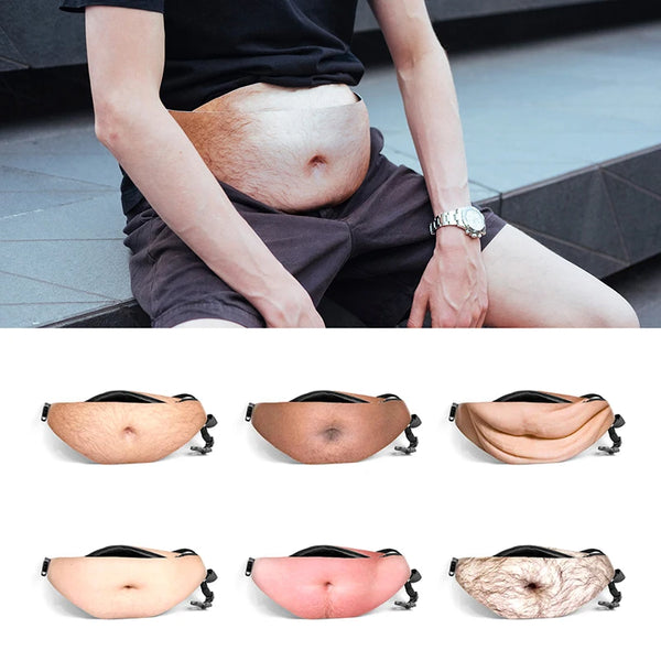 Funny Dad Bod Fanny Pack – Fat Belly Waist Bag for Men